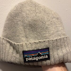 Patagonia Light Gray Knit Hat